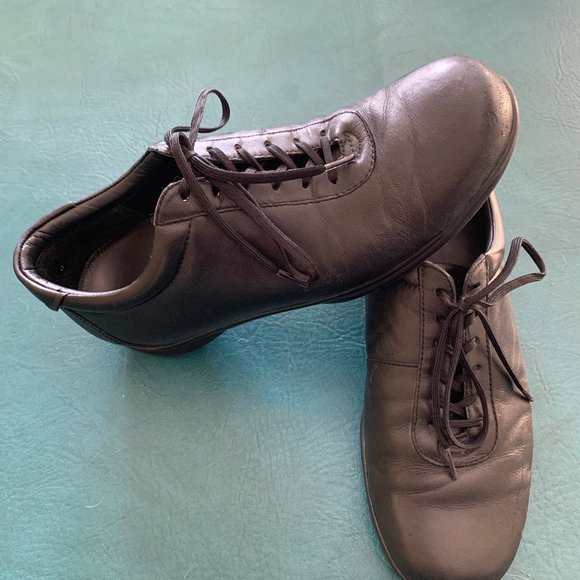 Kumfs ladies size 39 or 8.5 leather lace up loafer style black shoes comfortable - Picture 2 of 8